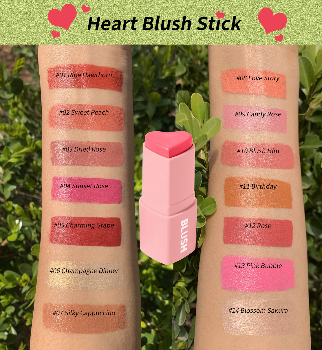 Heart Shaped Blush Stick